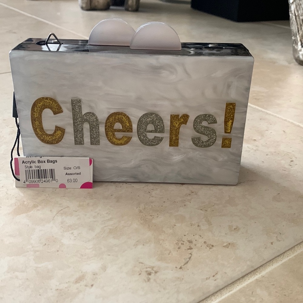Bari Lynn acrylic clutch